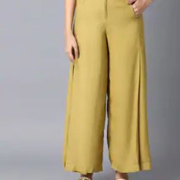 Solid Palazzos with  Mid Rise Waist-picture-16