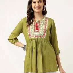 Embroidered Round-Neck Top-picture-10