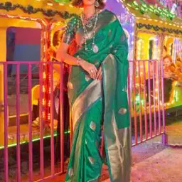 Women Silk Saree with Woven Motifs-image-54