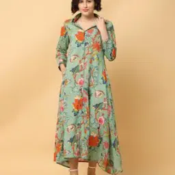 Floral A-line Dress-image-8
