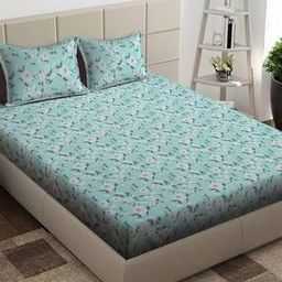 210 TC Floral Print King-Size Bedsheet with Pillow Covers-26