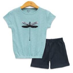 Girls Graphic Print Top & Short Suit Sets-image-10