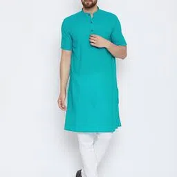 Solid Long Kurta with Patch Pocket-17