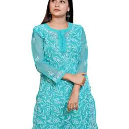 Embroidered Round-Neck Straight Kurta-image-61