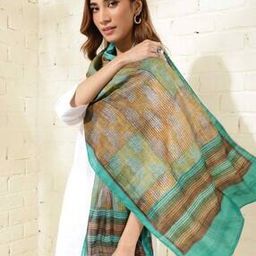 Women Printed Silk Stole-picture-33