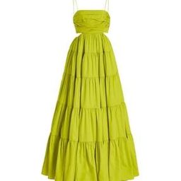Women Pleated Tiered Dress with Cutout-31