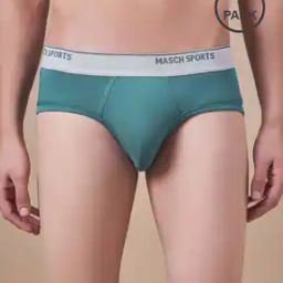 Pack of 2 Men Briefs with Contrast Waistband-image-1