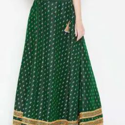Block Print Flared Skirt-8