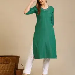 Women Striped Flared Kurta-44