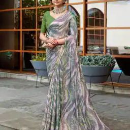 Women Chiffon Traditional Saree-image-42