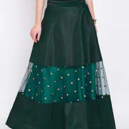 Women Embroidered Flared Skirt-25