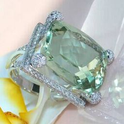 Silver-Toned Crystal-Studded Cocktail Ring with Gemstone-image-29