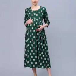 Women Floral Printed A-Line Dress-image-70