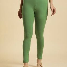 Women Ankle-Length Leggings with Elasticated Waist-image-21