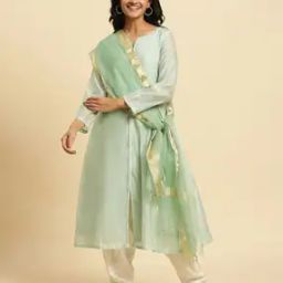 Women Organza Dupatta with Tassels-53