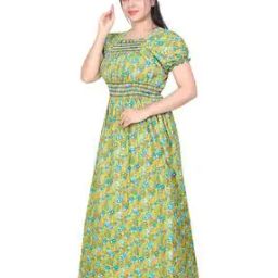 Women Floral Print Cotton Nightie-picture-39