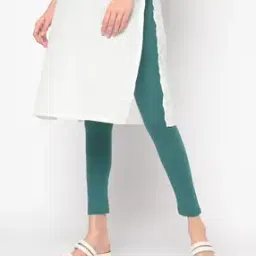 Ankle-Length Leggings with Elasticated Waistband-image-135