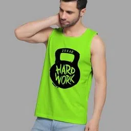 Men Typographic Print Round-Neck Vest-image-85