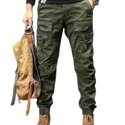 Men Relaxed Fit Cargo Jogger Pants with Insert Pockets-image-48