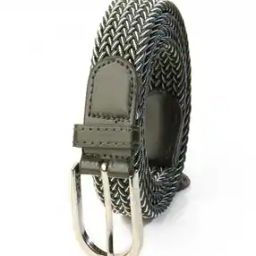 Men Braided Wide Belt with Tang Buckle Closure-49