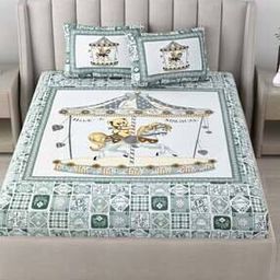 180 TC Printed Bedsheet with Pillow Covers-image-81
