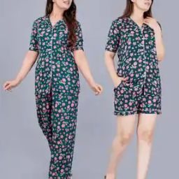 Women Floral Print 3-Piece Nightwear Set-picture-21