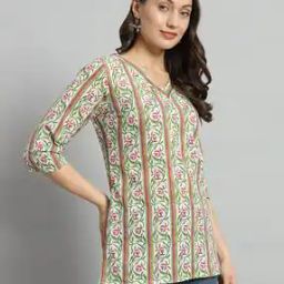 Women Floral Print Pure Cotton Straight Kurti-image-38