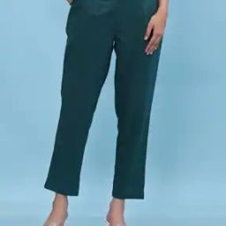 Women Relaxed Fit Flat-Front Pants-51
