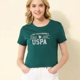 Women Typographic Print Crew-Neck T-Shirt-image-57