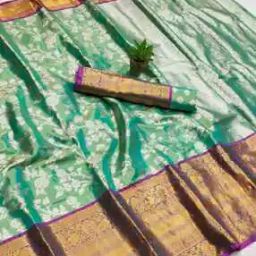 Women Woven Zari Saree with Contrast Border-image-59
