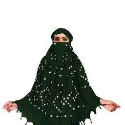 Women Cotton Bandhej Long Scarf Mask-image-94