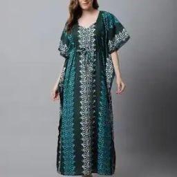 Paisley Print Kaftan Nighty-image-40