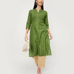 Embroidered Straight Kurta with Insert Pocket-image-56