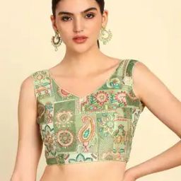 Women Embroidered Back-Open Blouse-41