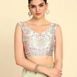 Women Embroidered Back-Open Blouse-image-99