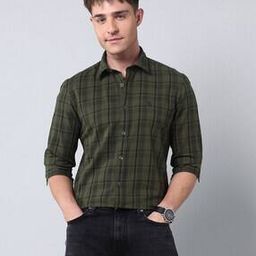 Men Checks Regular Fit Shirt-image-24