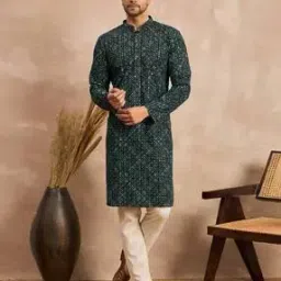 swagg india Men Embroidered Regular Fit Long Kurta-picture-40