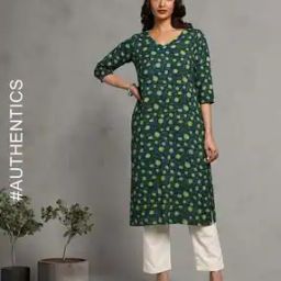 Indigo Nashpal Dyed Dabu Print Straight Kurta-image-25