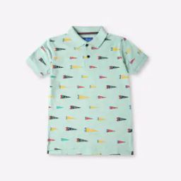 Numeric Print Polo T-shirt-9