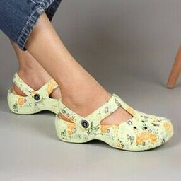 Women Floral Print Slingback Clogs-34