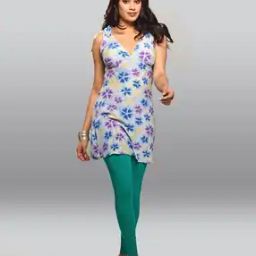 Ankle-Length Leggings with Elasticated Waist-image-36