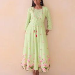 Pichwai Print Front Tie-Up Jacket-picture-10