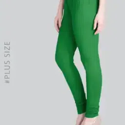 Plus Size Cotton Stretchable Churidar Leggings-image-3