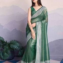 Women Embroidered Saree with Contrast Border-picture-11