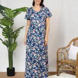 Women Floral Print Maternity Nightie-image-76