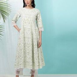 Women Printed Flared Kurta-image-83