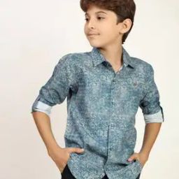 Boys Printed Regular Fit Shirt with Spread Collar-picture-21