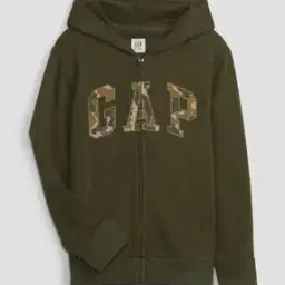 Boys Logo Applique Zip-Front Hoodie-picture-19