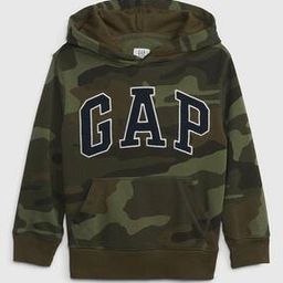 Camouflage Print Hoodie with Kangaroo Pockets-image-57