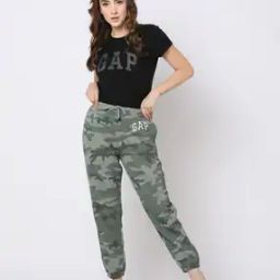 Women Camouflage Print Slim Fit Joggers-image-35